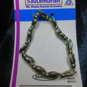 Owls Silver Plated Jewelry Stretchy Bracelet